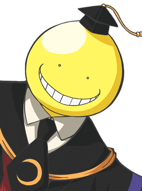Koro-sensei smiling in the official Assassination Classroom character art